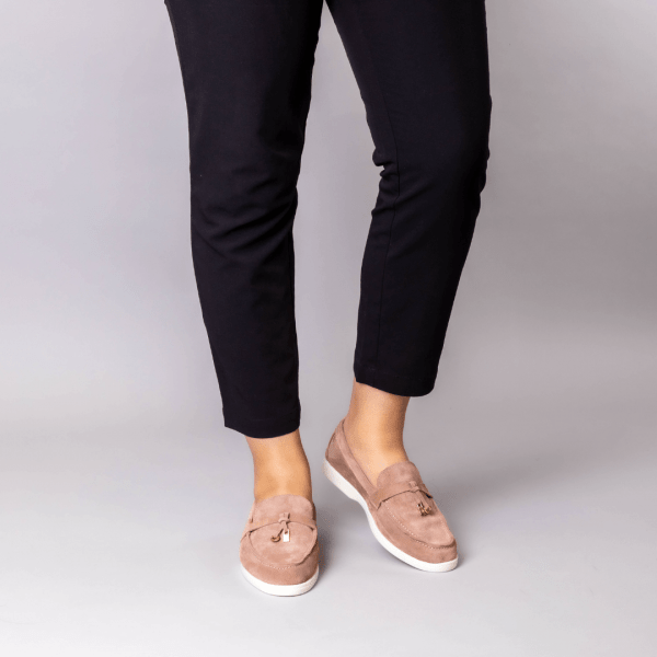 mocassin cuir en khaki