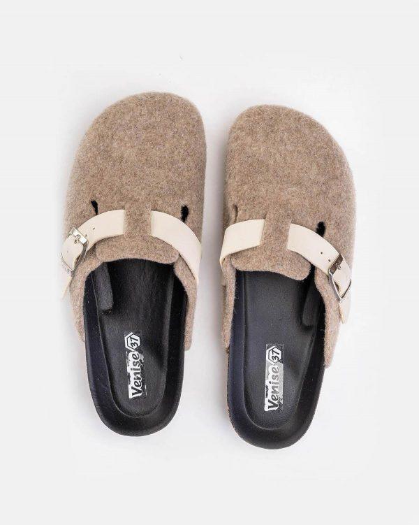 sabot pantoufle beige v2