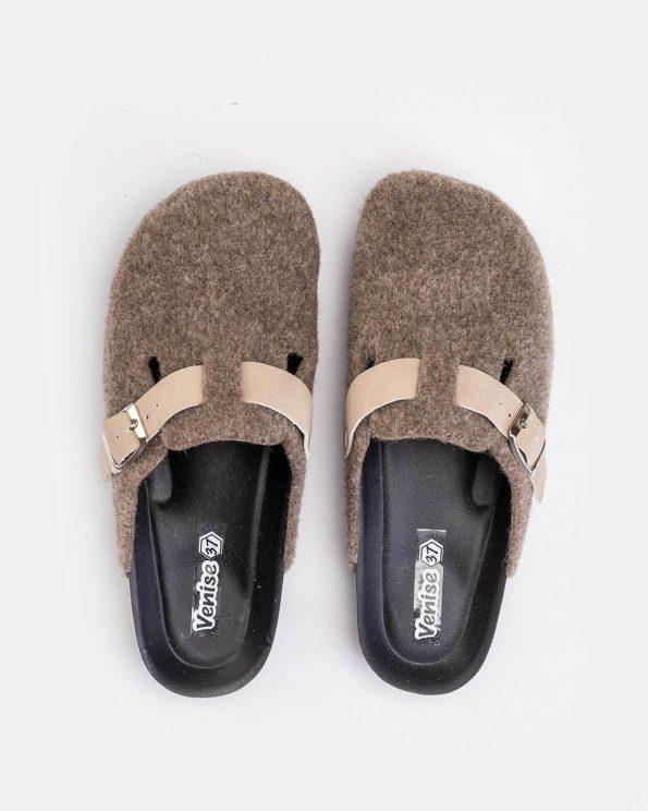 sabot pantoufle marron v2