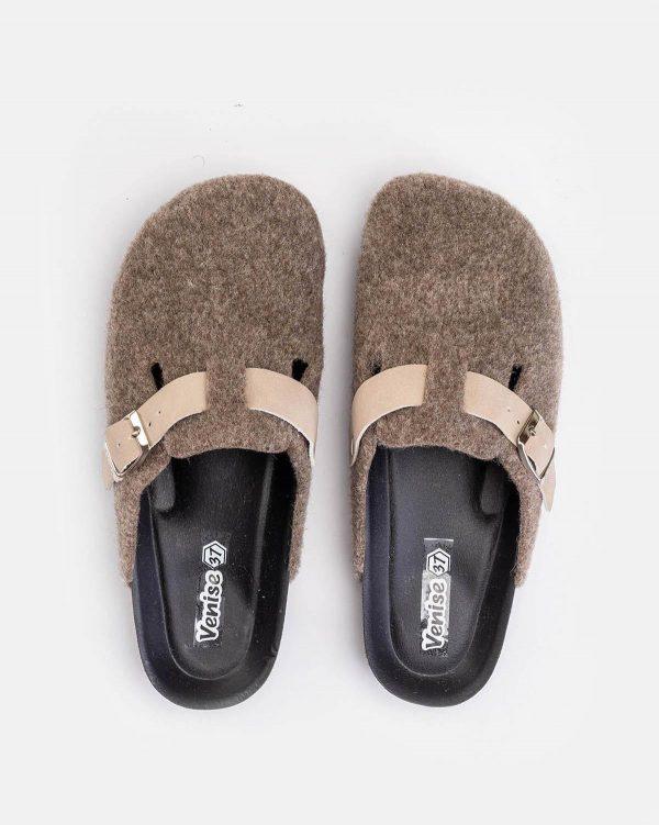 sabot pantoufle marron v2