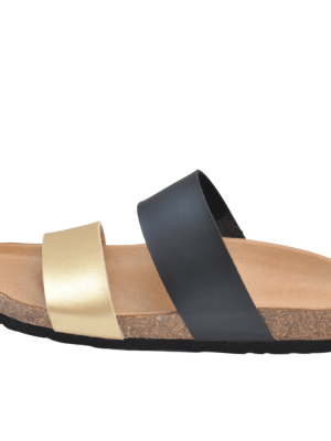 Sandalia-SL Black & Golden
