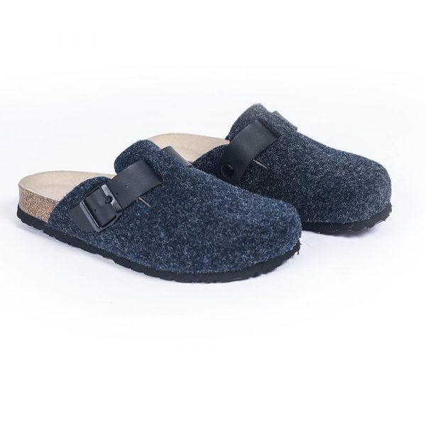 sabot pantoufle homme bleu marine