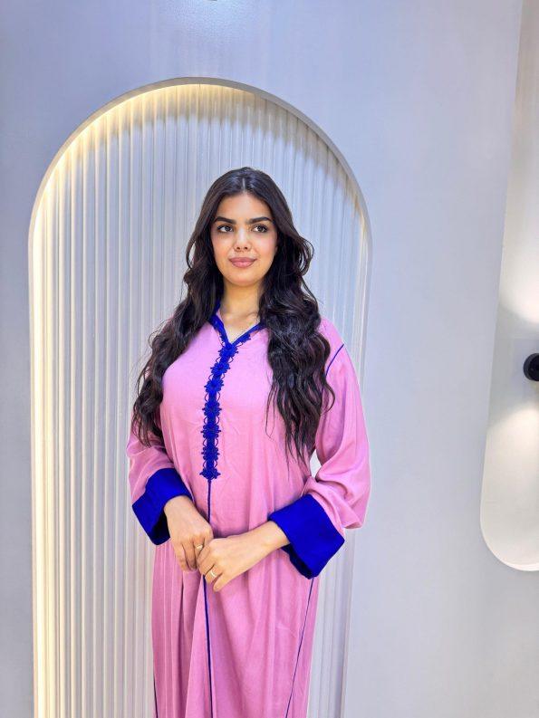 jellaba tasnim rose bleu