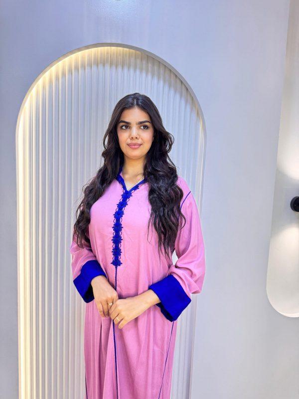 jellaba tasnim rose bleu