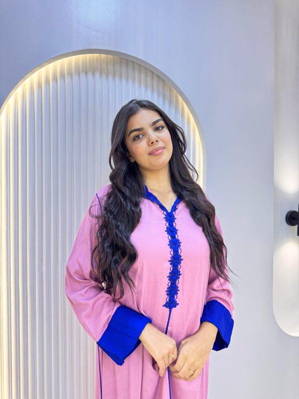 jellaba tasnim rose bleu