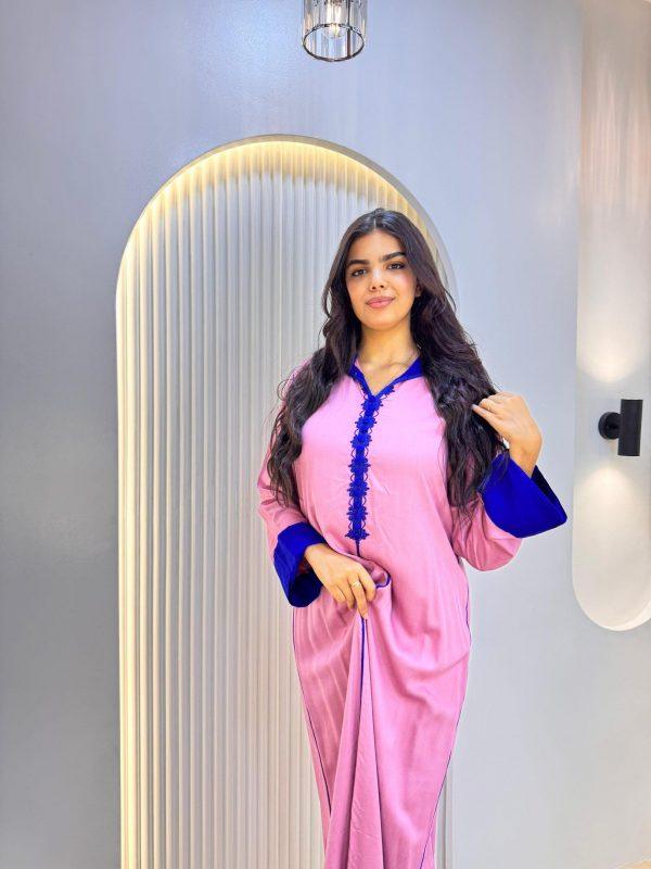 jellaba tasnim rose bleu
