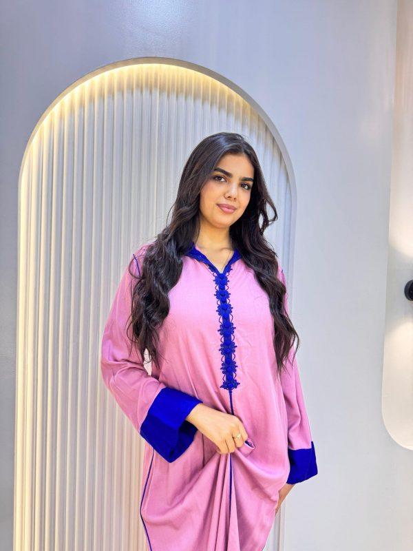 jellaba tasnim rose bleu