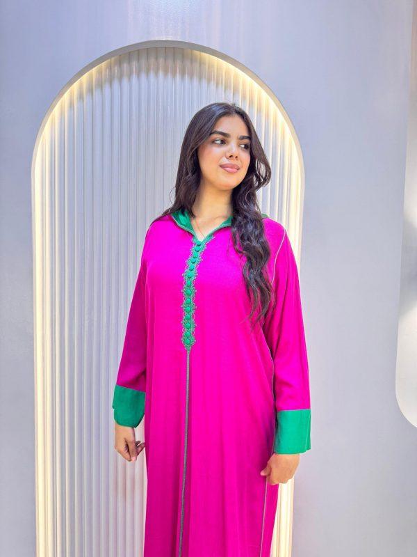 jellaba tasnim fushia vert