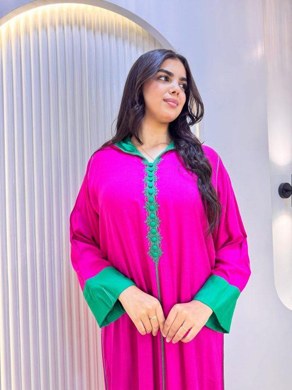jellaba tasnim fushia vert