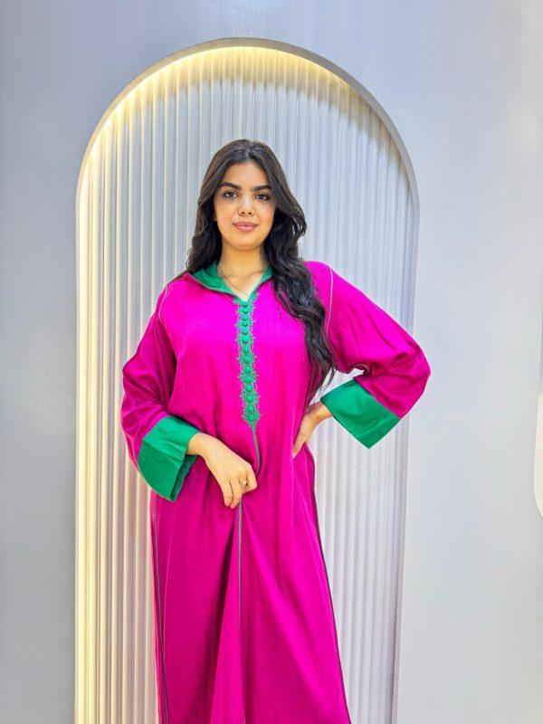 jellaba tasnim fushia vert
