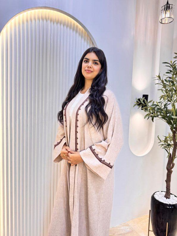 kymono abaya beige 1