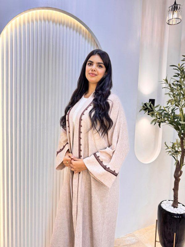 kymono abaya beige 1