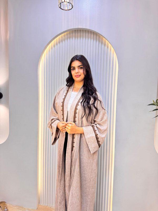 kymono abaya beige 2