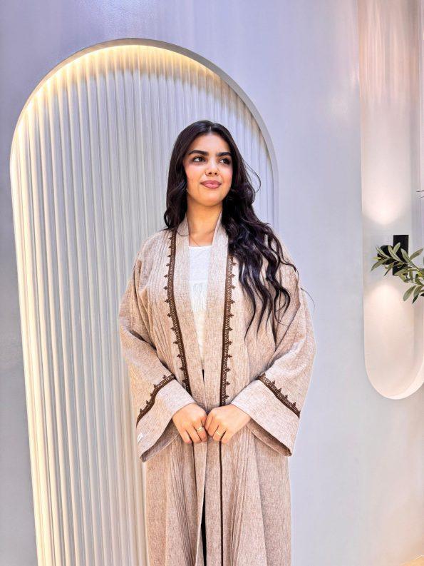 kymono abaya beige 2