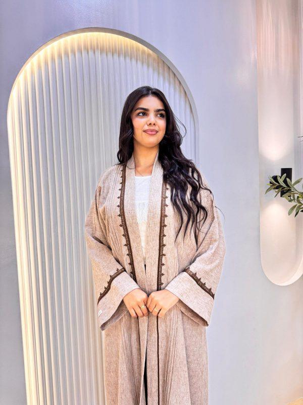 kymono abaya beige 2