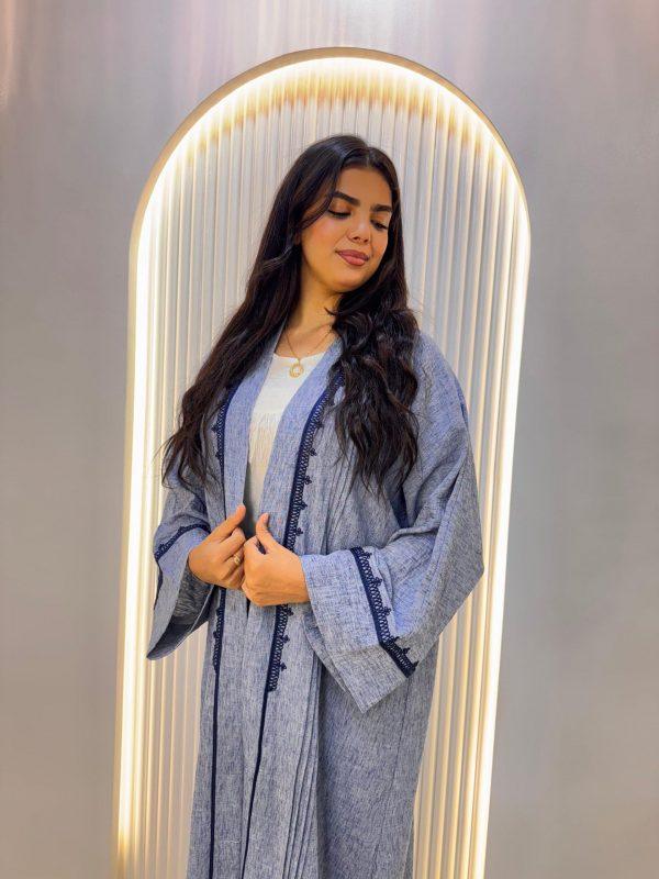 kymono abaya bleu claire