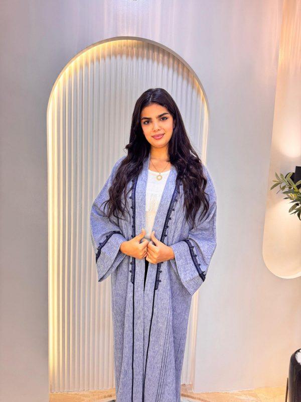 kymono abaya bleu claire